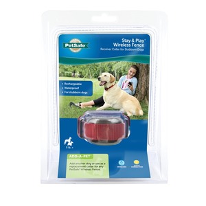 lot 1021 image: PetSafe Stubborn Dog Stay & Play Wireless Fence Receiver Collar, Waterproof, Rechargeable