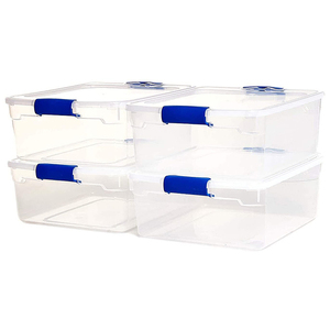 lot 1037 image: Homz - Heavy Duty Modular Stackable Storage Containers,