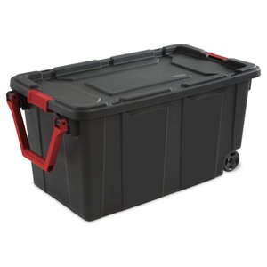 lot 1056 image: Sterilite 40 Gal. Wheeled Industrial Tote Black