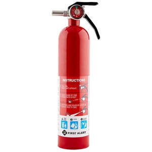 lot 1061 image: First Alert HOME1 Rechargeable Standard Home Fire Extinguisher UL Rated 1-A10-BC, Red