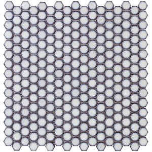 lot 1063 image: SIMPLE RIMMED HEXAGON CUSTARD 12 x 12, (There is another box of this on Lot 1099)