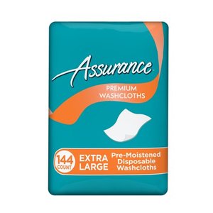 lot 1078 image: Assurance Premium XL Disposable Washcloths, 144 Ct