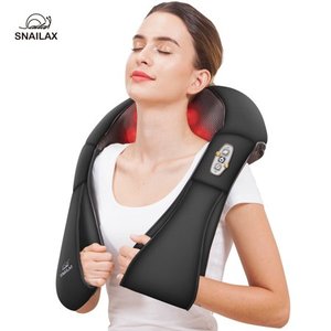 lot 1086 image: Snailax Shiatsu Neck Massager with Heat, Kneading Shoulder Massager, Deep Tissue Neck & Shoulder massager pillow for Pain Relief on Waist, Leg, Calf, Foot, Arm, Belly, fathers day gift, gift for men