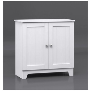 lot 1089 image: Redmon White Contemporary Country Double Door Cabinet