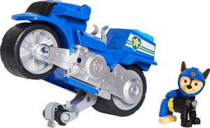 lot 1102 image: Paw Patrol - Moto Pups Chase��s Deluxe Pull Back Motorcycle Vehicle with Wheelie Feature and Figure