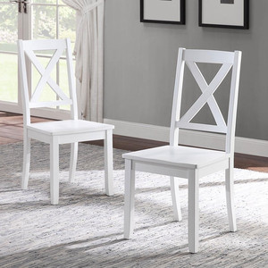 lot 1105 image: Better Homes & Gardens Maddox Crossing Dining Chairs, Set of 2, White