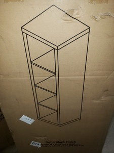 lot 1107 image: Better Homes & Gardens 4-Cube Organizer Storage Bench, Solid Black