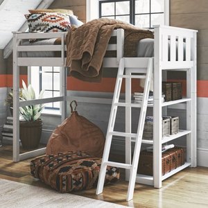 lot 1109 image: Better Homes & Gardens Kane Twin Loft Bed, white