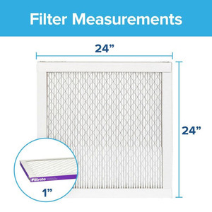 lot 1162 image: Filtrete 24x24x1, Healthy Living Advanced Allergen Reduction HVAC Furnace Air Filter, 1500 MPR, Pack of 4 Filters