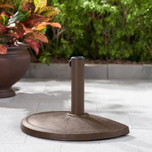 lot 1186 image: Mainstays Bronze Half-round Outdoor Umbrella Base