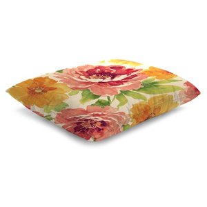 lot 1187 image: Mainstays Outdoor Patio Toss Pillow, Muree Primrose, 24 x 24