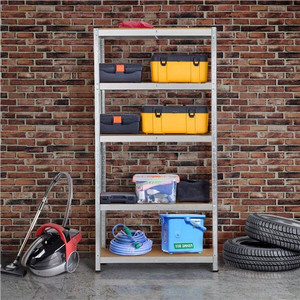 lot 1188 image: Yaheetech 71 5 Level Shelf Shelving Unit,Heavy Duty Metal Adjustable Garage Storage Shelf Silver