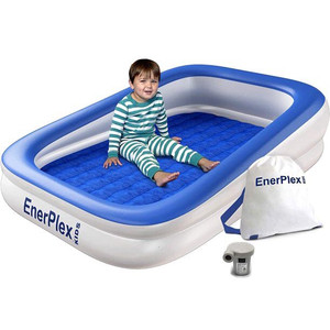 lot 2011 image: EnerPlex Kids Inflatable Toddler Travel Bed with High Speed Pump, Portable Air -