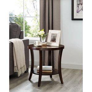lot 2015 image: Roundhill Traditional Ornate Detailing Grey Finish Wood End Table