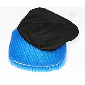 lot 2034 image: Gel Flex Seating Cushion by QRInnovations with Flex Pillow Back Support, 16 x 14