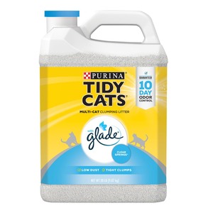 lot 2037 image: Purina Tidy Cats Clumping Multi Cat Litter, Glade Clear Springs, 20 lb. Jug