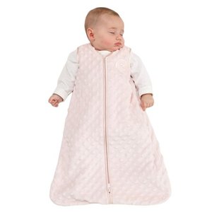 lot 2057 image: HALO SleepSack Wearable Blanket, Velboa, Pink Plush Dots, Large