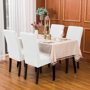 lot 2058 image: Subrtex Dining Room Chair Slipcovers Parsons Chair Covers Sets Stretch Dining Chair Covers Removable Kitchen Chair Covers Chair Protector Covers for Dining Room,Restaurant,Hotel(4,White)