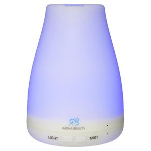 lot 2088 image: Radha Beauty Essential Oil Diffuser 160ml for Longer Mist - Ultrasonic Cool Mist Aromatherapy with 7 Changing Colored LED Lights, Auto Shut-Off, and Adjustable Mist Modes for Home, Office, Bedroom��