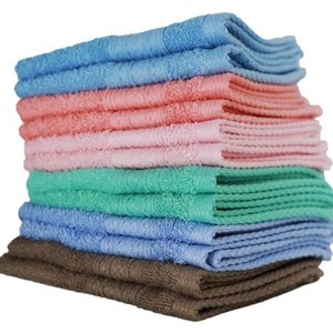 lot 2089 image: Luxurious Washcloths - Set of 12 - Size 13 x 13 - Thick Loop Pile Washcloth - Absorbent and Soft 100% Ring-Spun Cotton Wash Cloth - Lint Free Face Towel - Wash Cloths Perfect for Bathroom