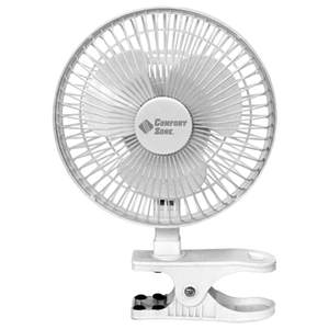 lot 2101 image: HBC Comfort Zone CZ6C 6 Clip-On Fan, White, 2 pack
