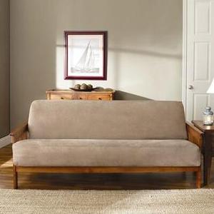 lot 2113 image: Sure-Fit Soft Suede Futon Slipcover, 1 Each