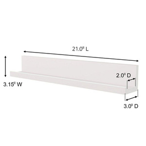 lot 2115 image: Command Quartz Picture Ledge, 1 Ledge, 10 StripsPack (Holds 5 lb)