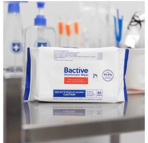 lot 2129 image: Bactive Disinfecting Wipes - 80 Count