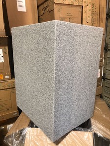 lot 9021 image: PolyStone Planter Cozumel Column 23 in. x 30 in., Gray Granite Composite