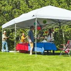 lot 1128 image: Ozark Trail 20 x 10 Straight Leg Instant Canopy (200 Sq. ft Coverage), White, Outdoor