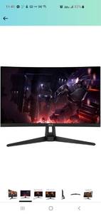 lot 6546 image: ASUS TUF Gaming 27 Curved Monitor 2021, 1080P Full HD, 165Hz (Supports 144Hz), Extreme Low Motion Blur, Adaptive-sync, FreeSync Premium, 1ms, Eye Care, HDMI D-Sub, Black (1- Pack)