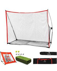 lot 6583 image: WhiteFang Golf Net Bundle Golf Practice Net 10x7 feet with Golf Chipping Nets Golf Hitting Mat & Golf Balls Packed in Carry Bag for Backyard Driving Indoor Outdoor