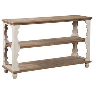 lot 6584 image: Alwyndale Sofa and Console Table Antique WhiteBrown - Signature Design by Ashley