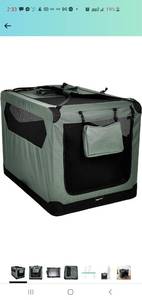 lot 6586 image: Amazon Basics Folding Portable Soft Pet Dog Crate Carrier Kennel