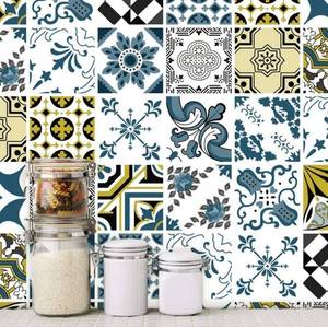 lot 16607 image: Oxdigi Bohemia Pattern Peel and Stick Wallpaper 24x 196 inch Removable Backsplash Self-Adhesive Waterproof Contact Paper for Kitchen Bathroom Liner Shelf Drawer Wall Home Decoration Mural Tile Roll