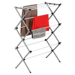 lot 16620 image: Honey Can Do Heavy-Duty Rustproof Metal Drying Rack, Silver