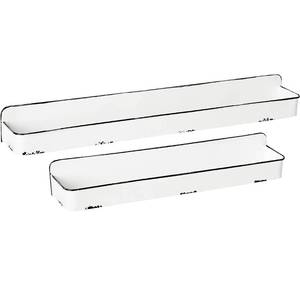 lot 16628 image: Creative Co-Op DA8541 White Wall Shelves