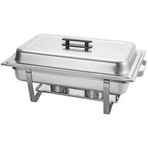 lot 16638 image: Lot of 2 Chafing Dish 9-Liter 9.5 Quart Stainless Steel Chafer Buffet Catering Restaurant Water Pan, Missing Fuel Holder