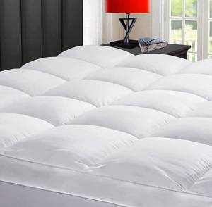 lot 16648 image: Sealed in Bag - TEXARTIST California King Extra Thick Mattress Topper Cooling Mattress Pad Cover 400 TC Cotton Pillow Top Mattress Cover Quilted Fitted Bed Topper with 8-21 Inch Deep Pocket