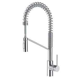 lot 16654 image: Kraus Oletto Contemporary Single Handle Pull Down Kitchen Sink Faucet, Chrome