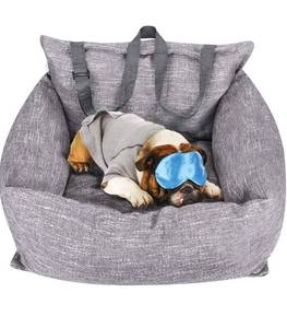 lot 16664 image: NAJUOPO Dog Car Seat Deluxe Travel Bed Dog Booster Car Seat Premium Quality with Clip-on Safety Leash, 2 in 1 Car Seat Cover for Pets with Nonslip, Dog Bed Lounge  Suitable for Small Pets