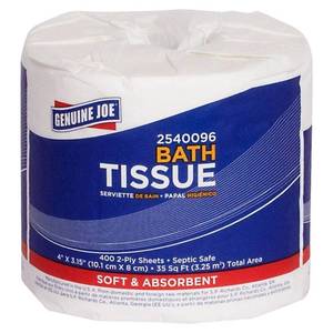 lot 16744 image: 2-ply Standard Bath Tissue Rolls, Box Says 96 But May Be Missing Some