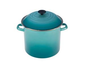 lot 16778 image: Le Creuset 8-Quart Enameled Steel Stockpot, Size One Size - Blue