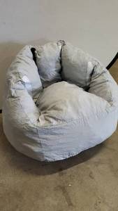 lot 16784 image: Small Grey Stuffed Chair With Velcro Lining Back And Bottom of Seat, 21T20D