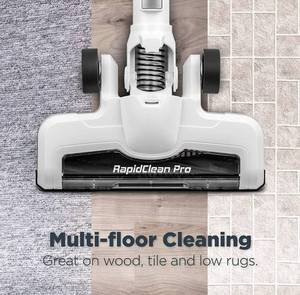 lot 16791 image: EUREKA - NEC180 Eureka RapidClean Pro Lightweight Cordless Vacuum Cleaner, High Efficiency Powerful Digital Motor LED Headlights, Convenient Stick and Handheld Vac, Essential, Blue