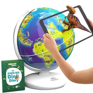 lot 16797 image: PlayShifu Orboot World of Dinosaurs (App Based) Interactive, Educational, AR Globe for Boys & Girls - Stem Toy Gift for Kids Ages 4 - 10 Years