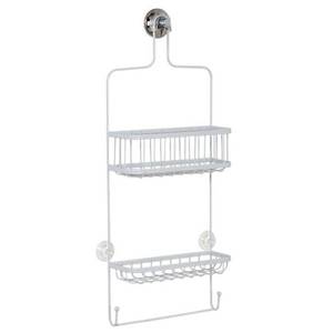 lot 2953 image: Zenith Shower Caddy 26.13 in. H x 10.38 W x 4.13 in. L Chrome White Steel