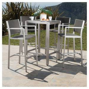 lot 3012 image: Cape Coral Outdoor Aluminum Square Table by Christopher Knight Home