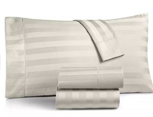 lot 2944 image: Charter Club Damask Stripe Queen Sheet Set