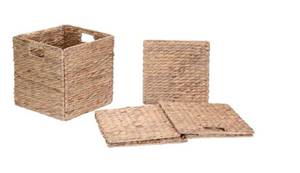 lot 2968 image: 12x16 Natural Wicker Baskets with handles, PACK OF 6